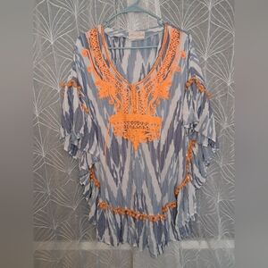 Miss June Paris brand Women's no size tag, 27 ptp, Flowy top